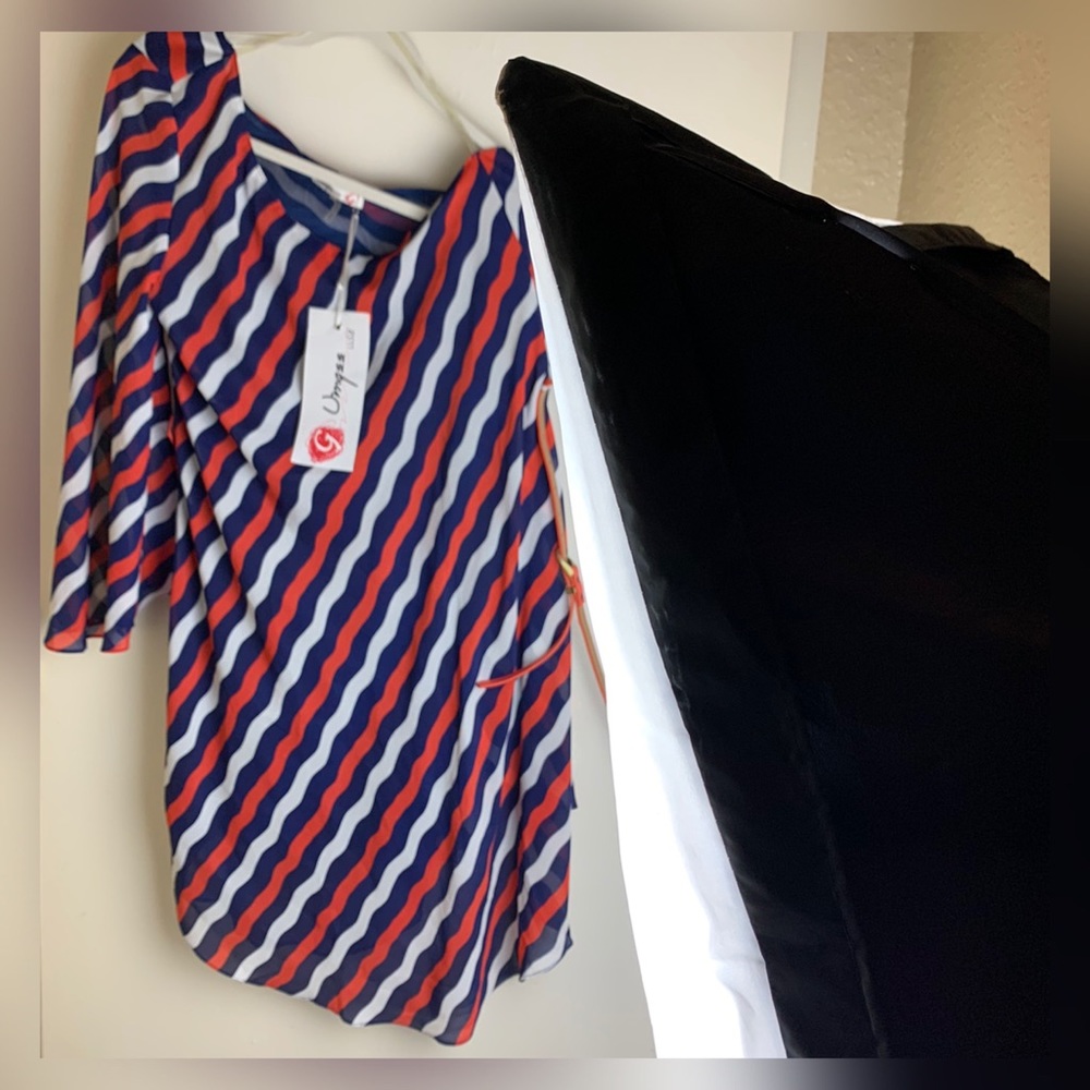 Oh LA LA UMGEE USA ASYMMETRICAL BLOUSE/DRESS SZ L